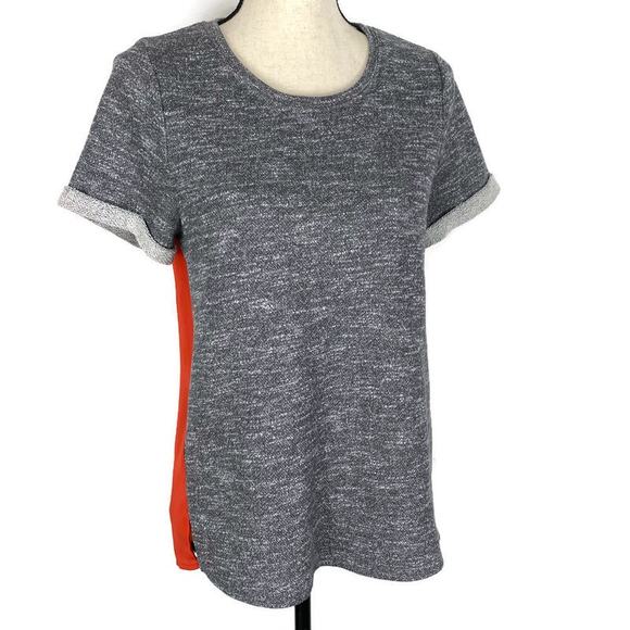 Market & Spruce Xander Sweatshirt Short Sleeve Woven Back Stitch Fix Sz Small - Picture 5 of 10